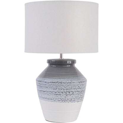 Skyline Antique Crackle Table Lamp and Antiqued Cream slub shade Large E27 60W
