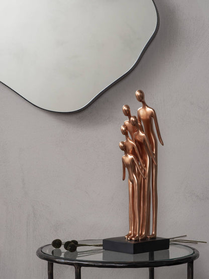 Family Gathering Sculpture in Rose Gold
