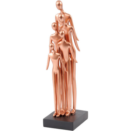 Family Gathering Sculpture in Rose Gold