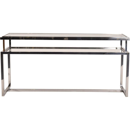 Belgravia Stainless Steel and Glass Console Table - Pak Tao