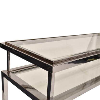 Belgravia Stainless Steel and Glass Console Table - Pak Tao