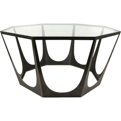 Catalan Bronze Gilded Glass Coffee Table - Pak Tao