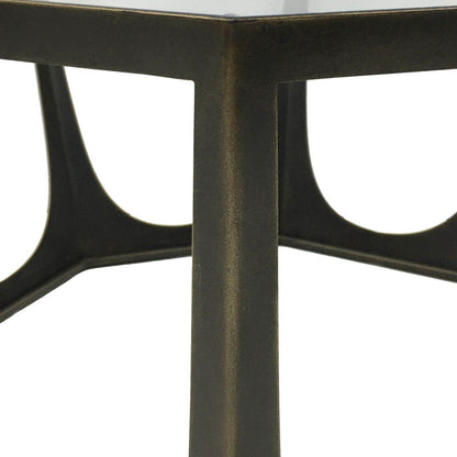 Catalan Bronze Gilded Glass Coffee Table - Pak Tao