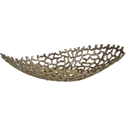 Aussie Gold Coral Aluminium Ellipse Bowl 13.5x62x26cm