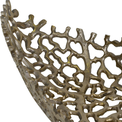 Aussie Gold Coral Aluminium Ellipse Bowl 13.5x62x26cm