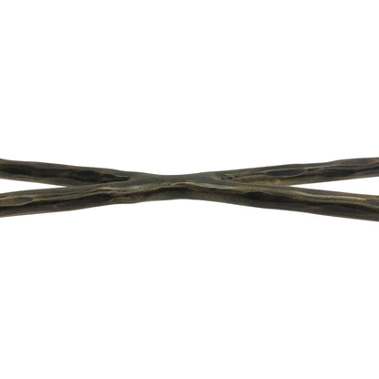 Patterdale Hand Forged Console Table Small 110x30cm Dk Bronze with Glass Top