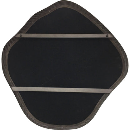 Organic Metal Framed Mirror Oak Wood Finish Small 59x61cm