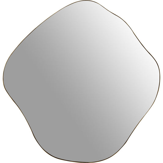 Organic Metal Framed Mirror Aged Champagne Finish Medium 81x77cm