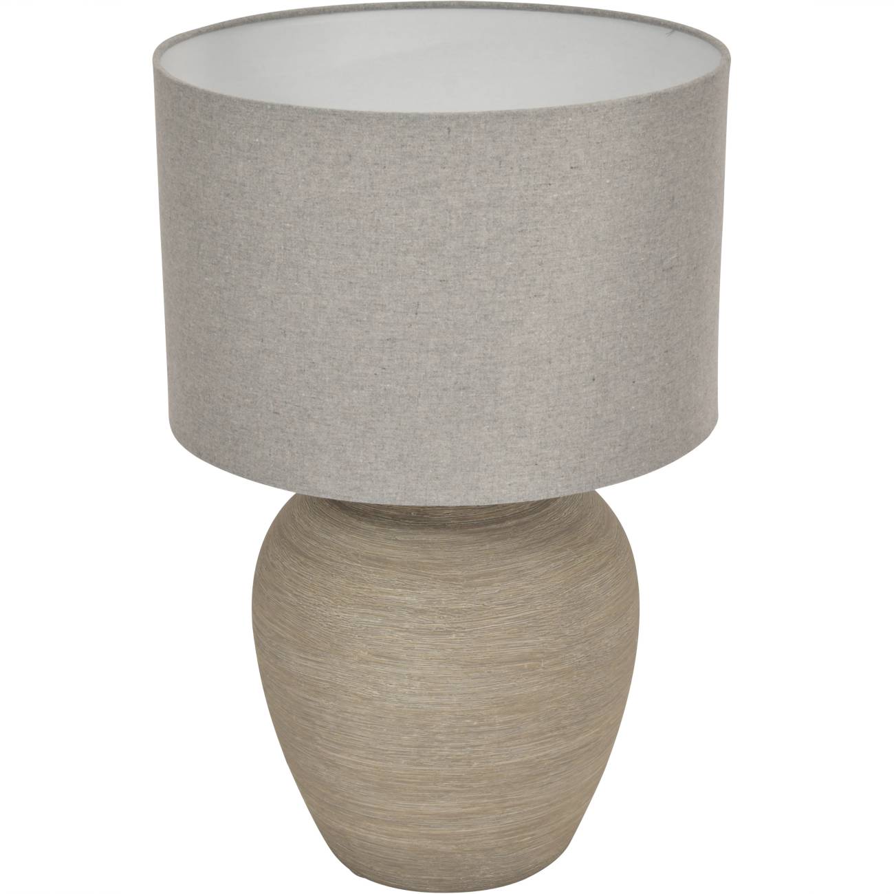 Baslow Etched Grey Small Ceramic Lamp with Shade - E27 60W