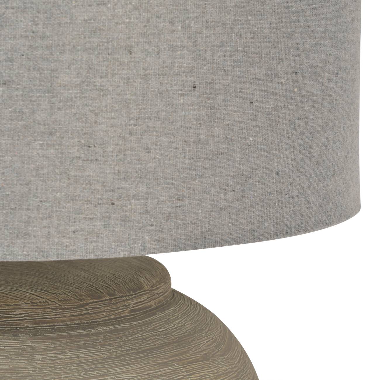 Baslow Etched Grey Small Ceramic Lamp with Shade - E27 60W