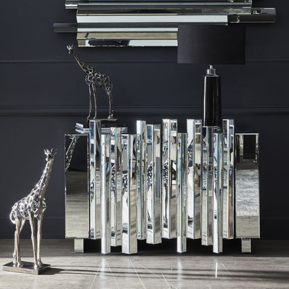 Courtney Black Nickel Hollow Giraffe 50cm Sculpture