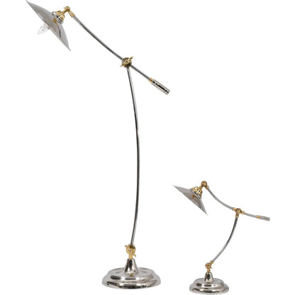 Haku Brass and Steel Adjustable Floor Lamp - E27 15W