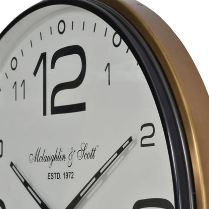Risby Gold Brass and Nickel Wall clock