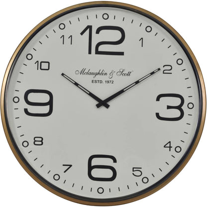 Risby Gold Brass and Nickel Wall clock