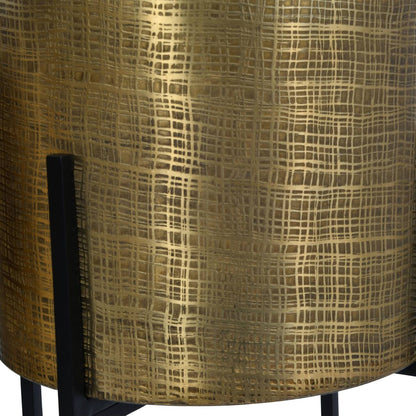 Clyde Floor Standing Brass Set of 2 Planters