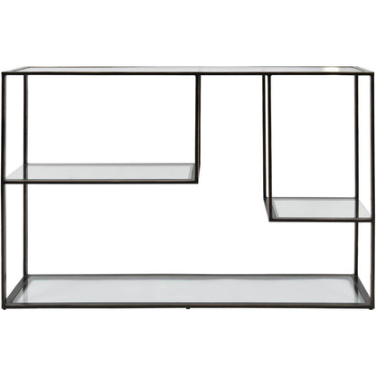 Deveraux Gilded Bronze Metal and Glass Console Table - Pak Tao