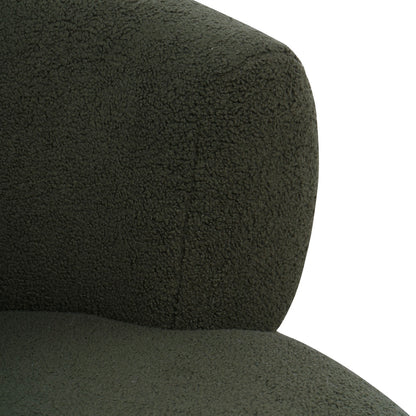 Luna Occasional Chair in Boucle Hunter Green