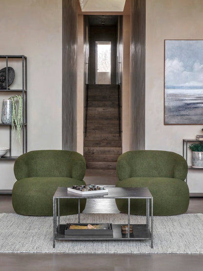 Luna Occasional Chair in Boucle Hunter Green