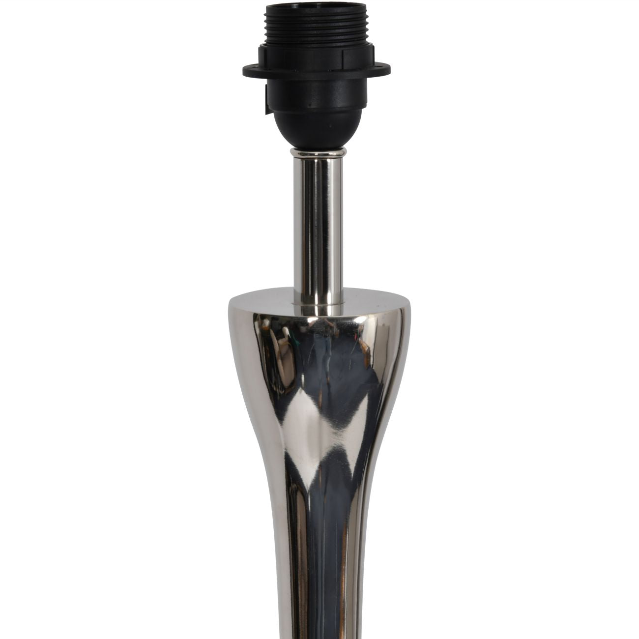 Lyra Nickel Lamp (Base Only) - E27 15W LED 20" Shade