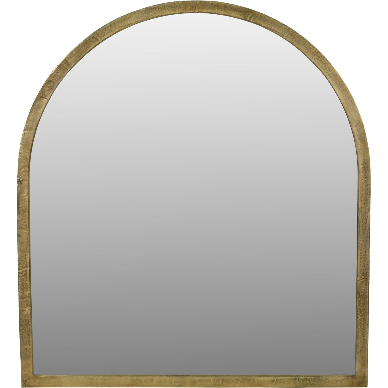 Arched Window Large Mirror in Brass Finish
