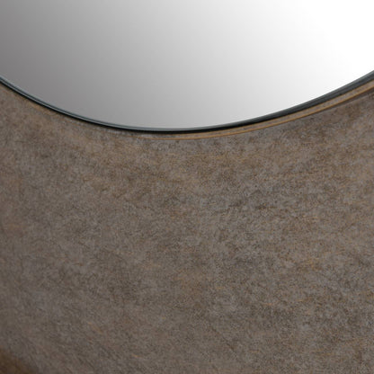 Concentric Circles Iron Mirror Aged Gold 100cm diameter