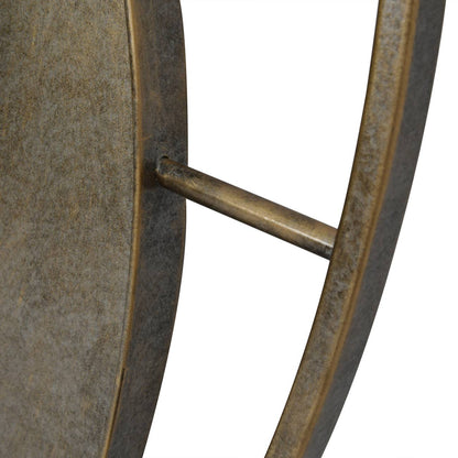 Concentric Circles Iron Mirror Aged Gold 100cm diameter
