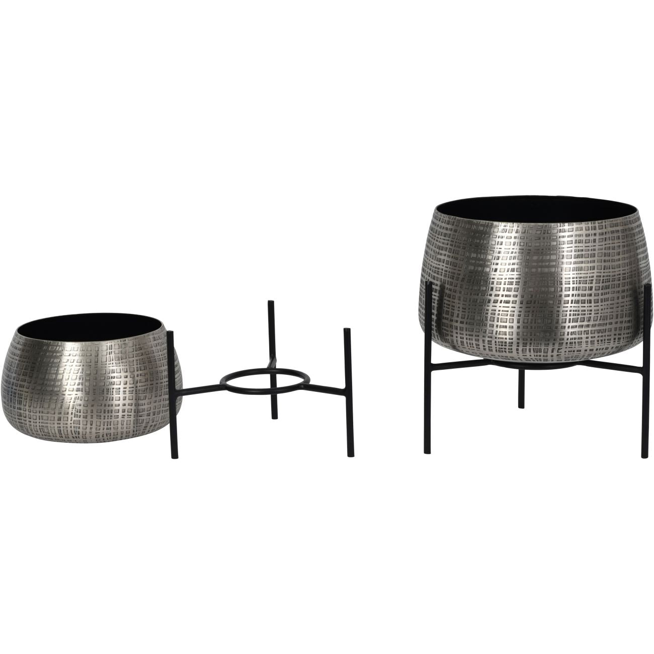 Clyde Tabletop Nickel Set of 2 Planters