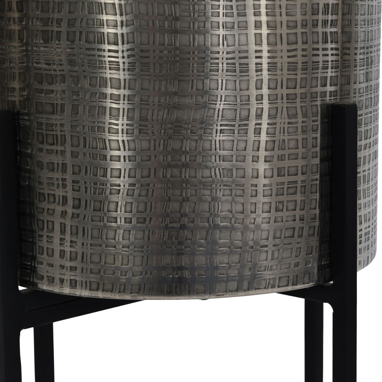Clyde Floor Standing Nickel Set of 2 Planters