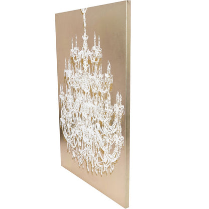 Chandelier Gold Foiled Canvas Wall Art 140x100cm