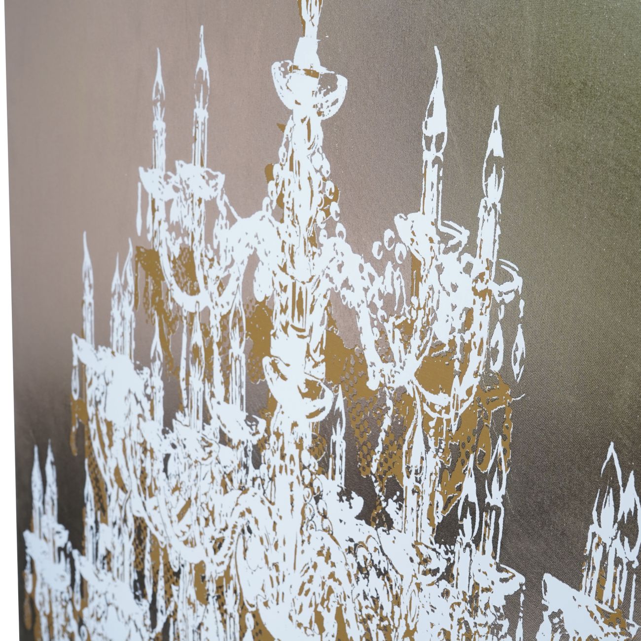 Chandelier Gold Foiled Canvas Wall Art 140x100cm