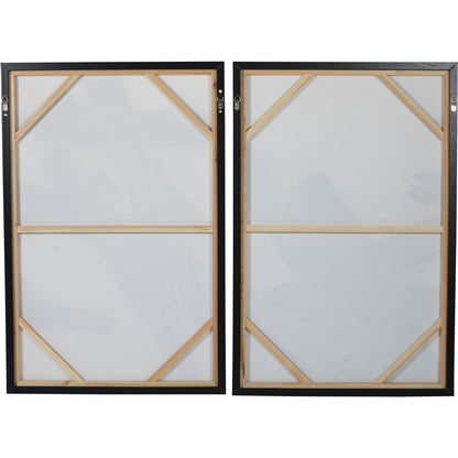 Impasto Brushstrokes Set of 2 Framed Canvas Wall Art 160x120cm