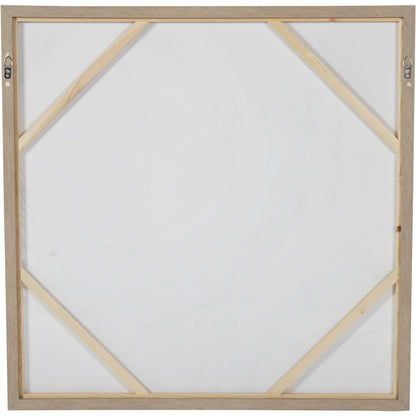 Golden Foiled Circles Framed Canvas Wall Art 100x100cm