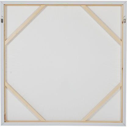 Golden Foiled Sunburst Framed Canvas Wall Art 100x100cm