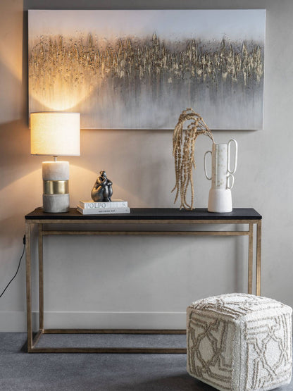 Abstract Golden Reeds Canvas Wall Art 150x75cm