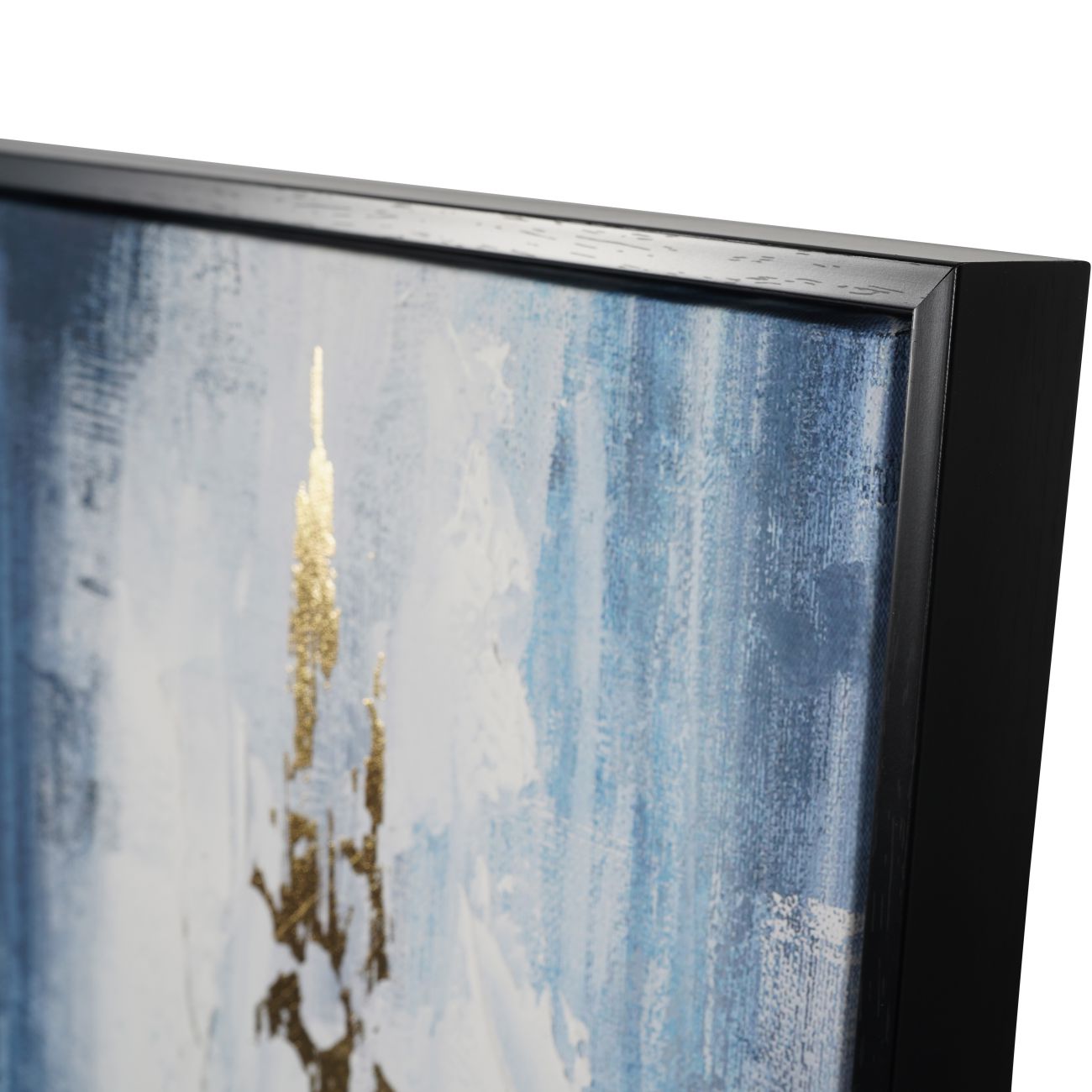 Urbanite Blue Distressed Foiled Framed Canvas Wall Art 140x100cm
