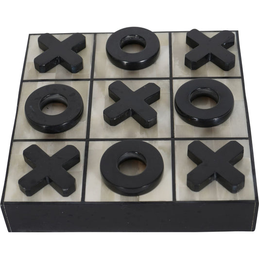 Chollerford Off White and Black Bone Inlay Noughts and Crosses