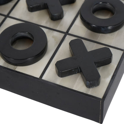 Chollerford Off White and Black Bone Inlay Noughts and Crosses