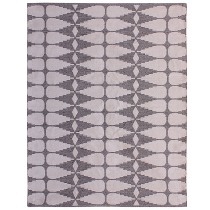 Ayudar Jacquard Woven Ivory Grey & Charcoal 160x230cm PET Rug