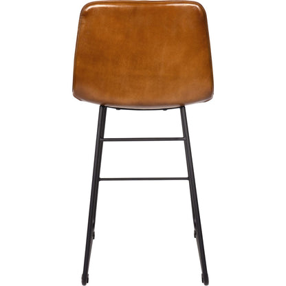 Pair of Robinson Leather Bar Stools in Cognac