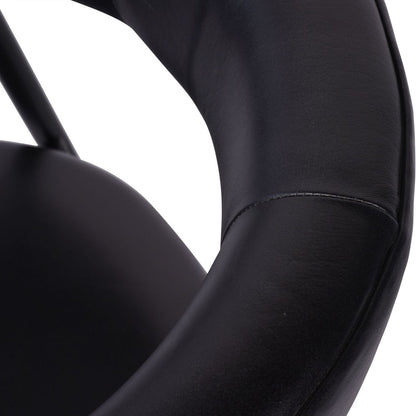 Pair of Churchill Leather Dining Chairs in Charcoal