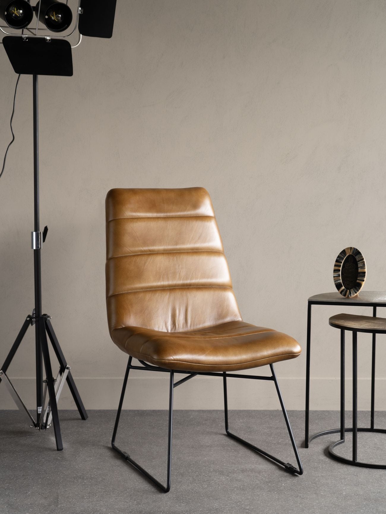 Arthur Leather Chair in Cognac