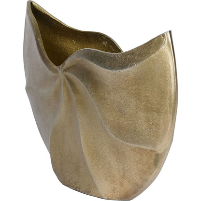 Cast Aluminium Swirl Texture Vase 37x26cm