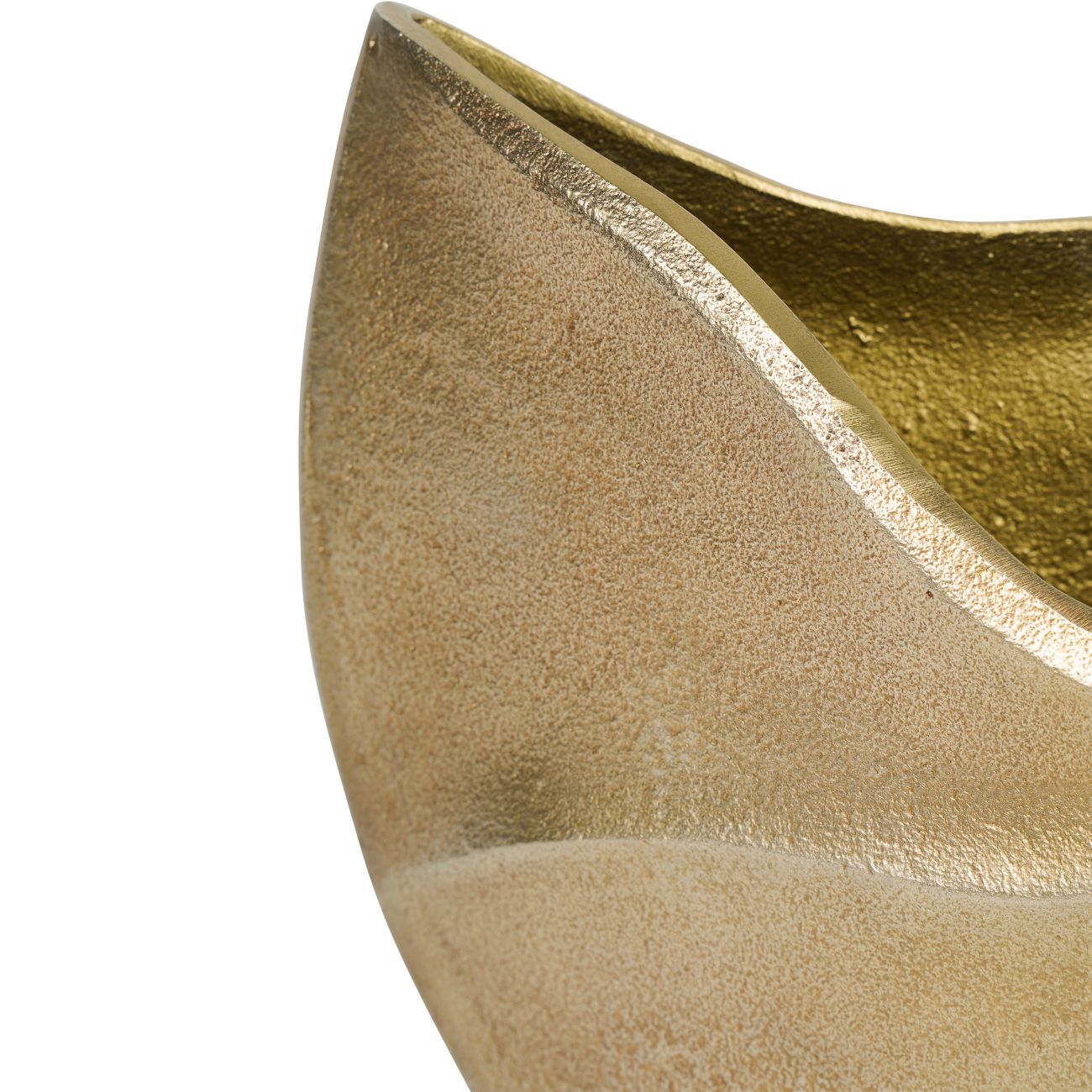 Cast Aluminium Swirl Texture Vase 37x26cm