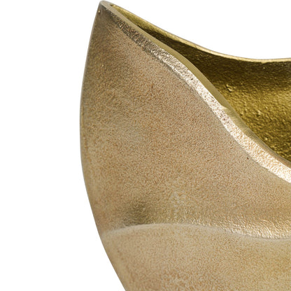 Cast Aluminium Swirl Texture Vase 37x26cm