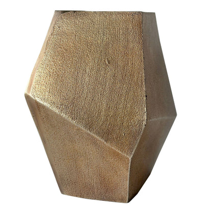 Cast Aluminium Faceted Brass Antique Vase 34cm