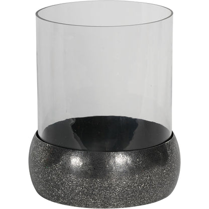 Dusky Finish Medium Glass Hurricane 27x22cm