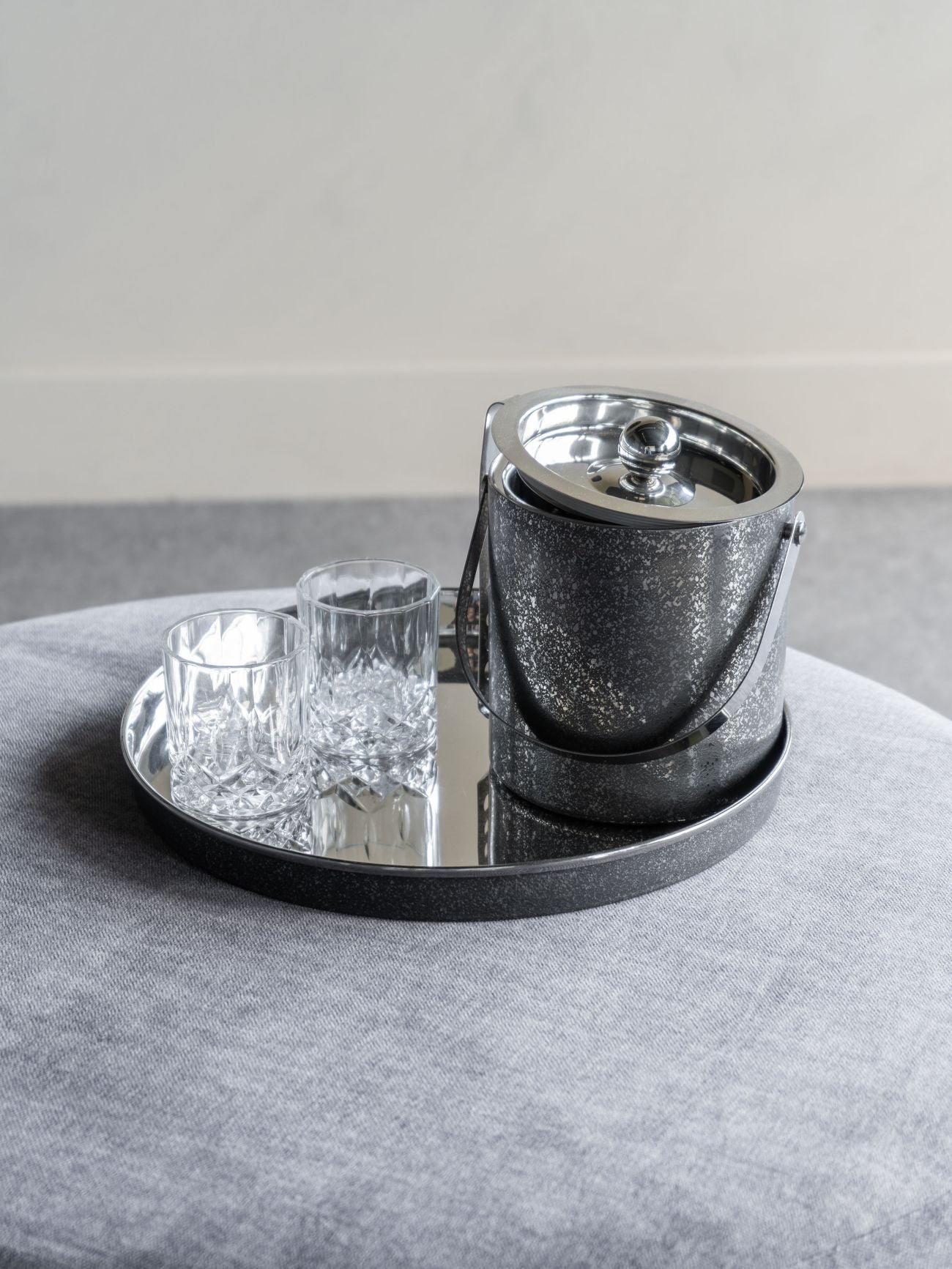 Dusky Finish Round Bar Tray 34cm