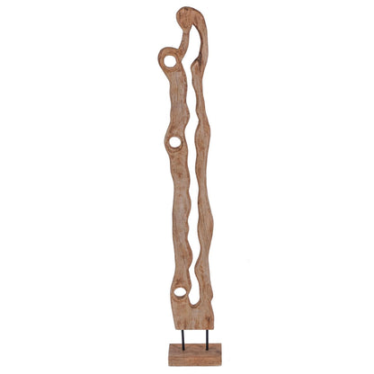 Carved Wood Textured Sculpture Large