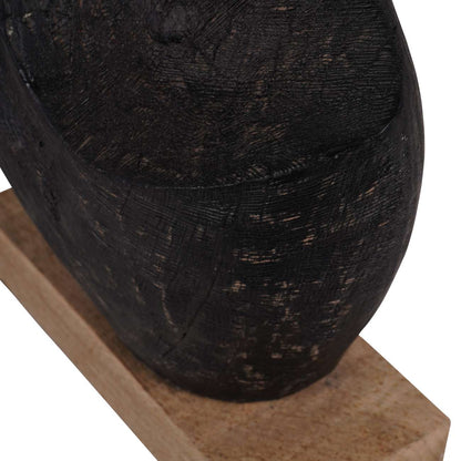 Hand Carved Solid Wood Sculpture Black