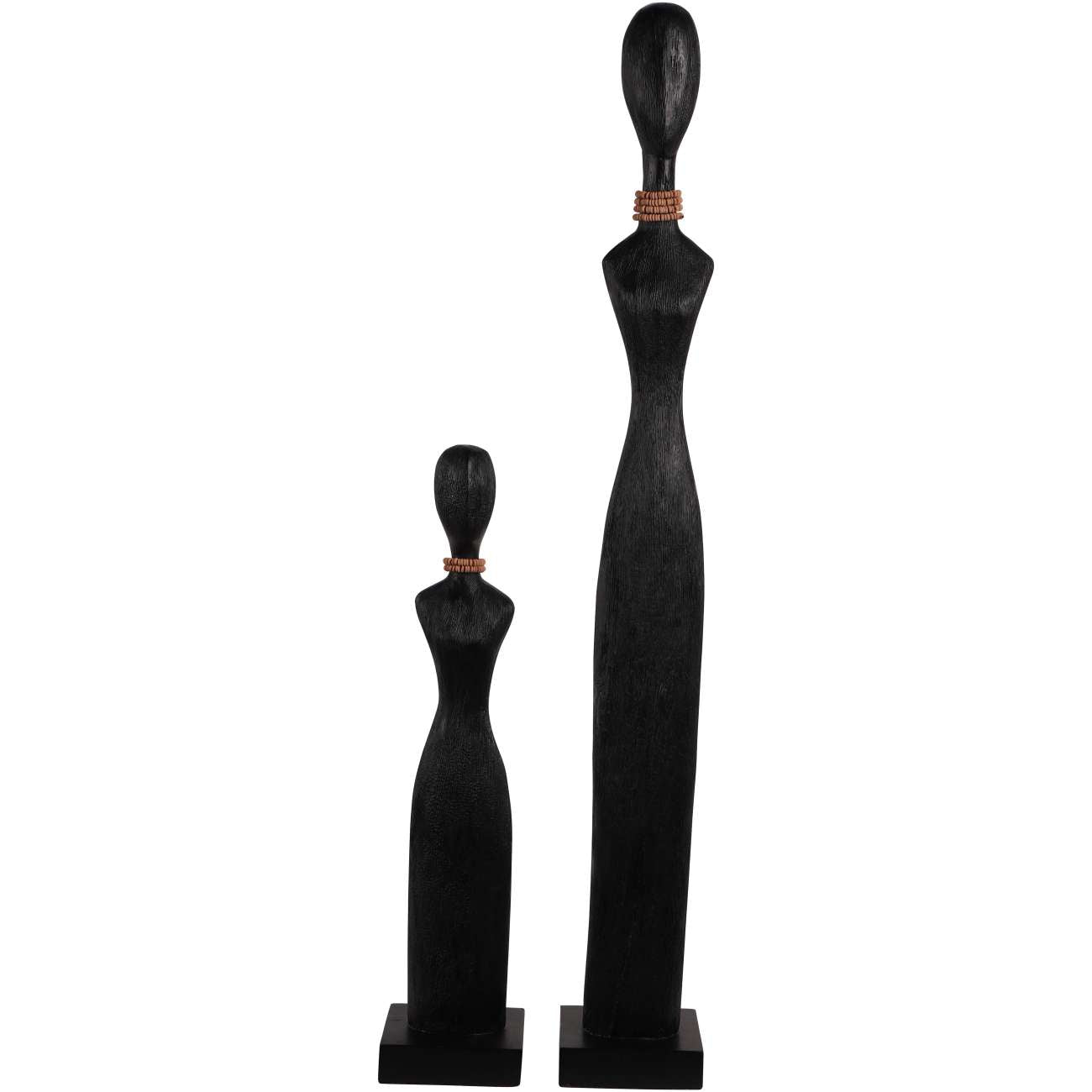 Abstract Female Sculpture Black Large